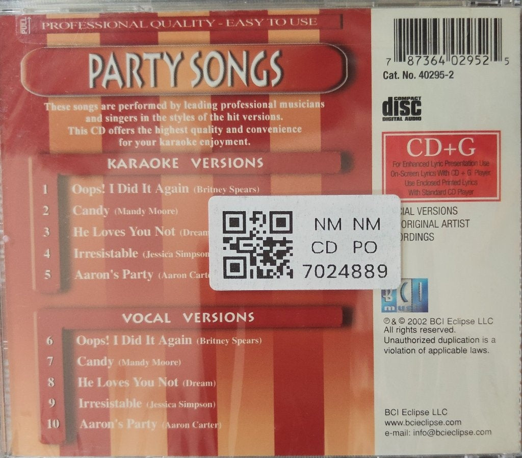 Various - Karaoke Party Songs (CD)