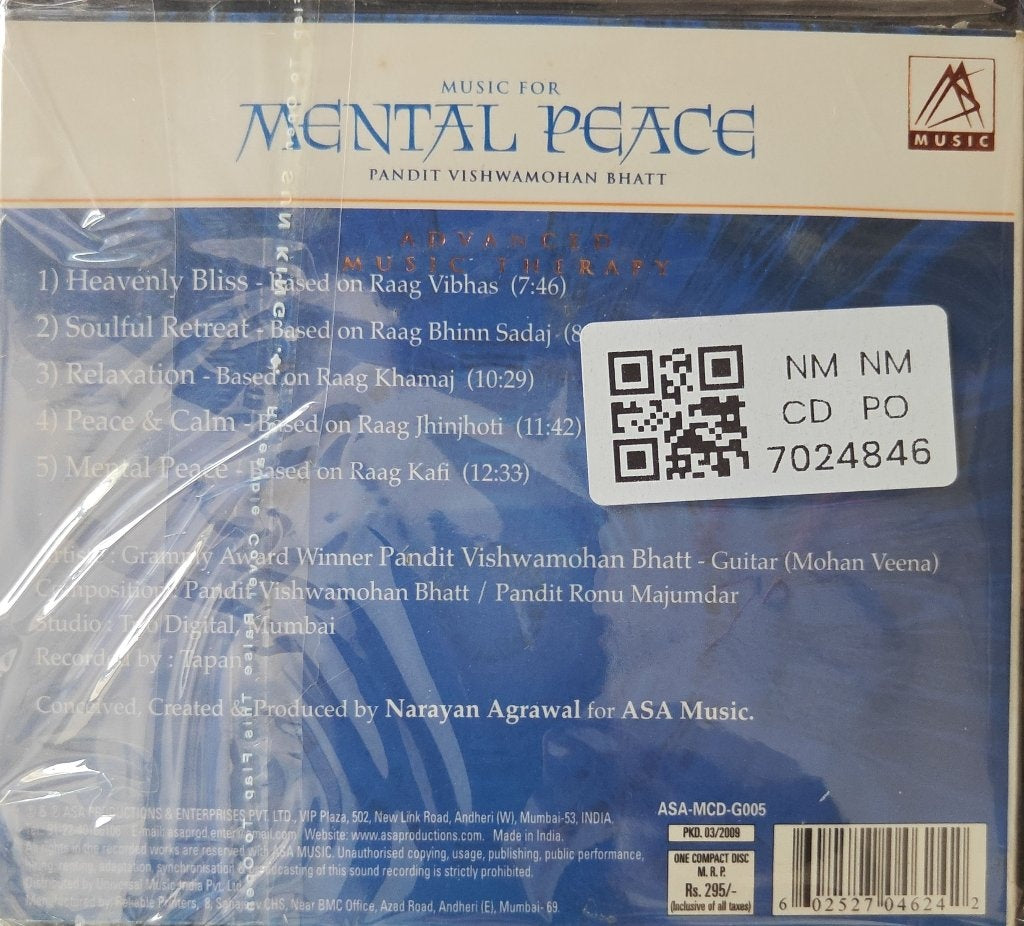 Pandit Vishwamohan Bhatt - Music for Mental Peace (CD)