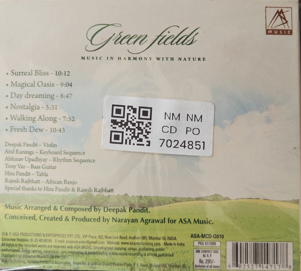 Deepak Pandit - Green Fields (CD)
