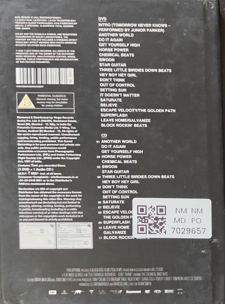 The Chemical Brothers - Don't Think (DVD + CD (Music-DVD)