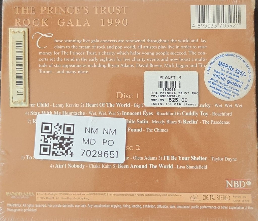 Various - The Prince's Trust Rock Gala 1990 (VCD) (Music-DVD)