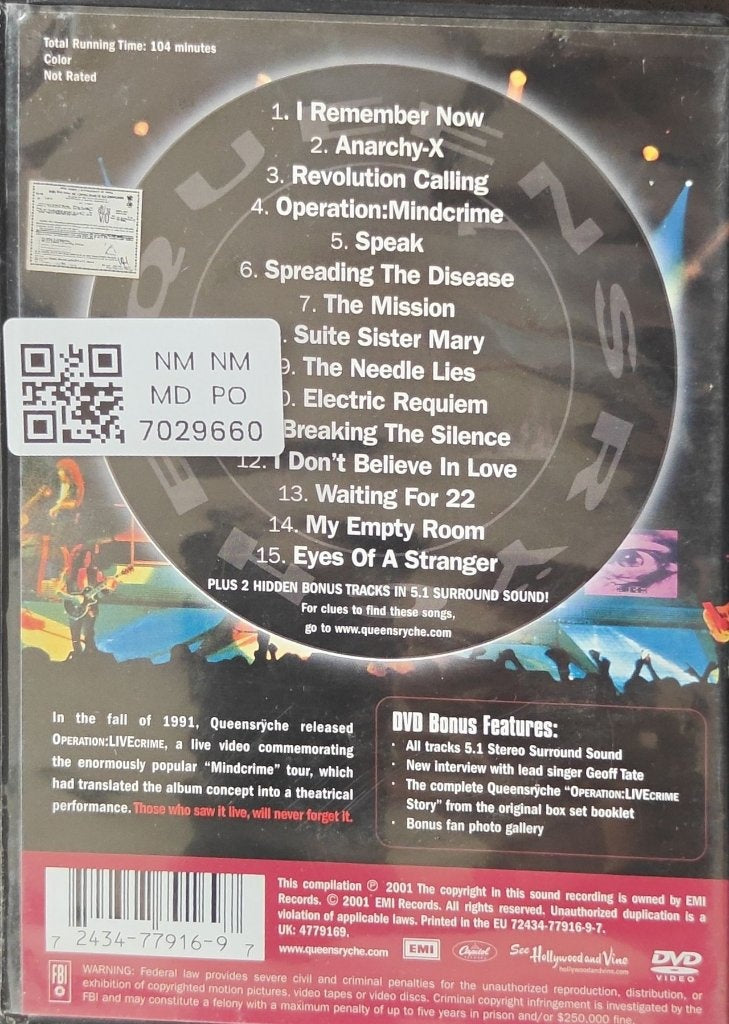 Queensrÿche - Operation Livecrime (Music-DVD)