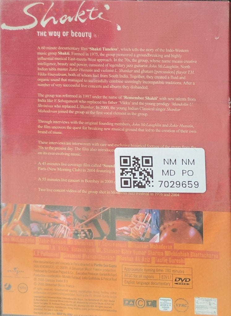 John McLaughlin, Zakir Hussain, V. Selvaganesh, U. Shrinivas, S. Mahadevan - Remember Shakti: The Way of Beauty (Music-DVD)