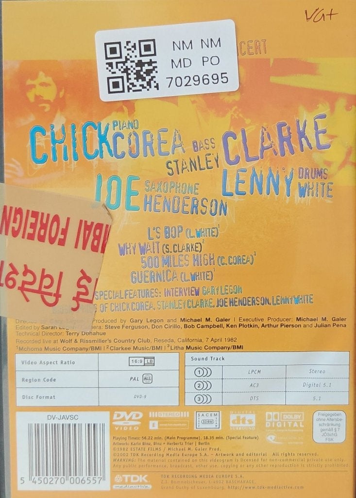 Chick Corea, Stanley Clarke, Joe Henderson, Lenny White - A Very Special Concert (Music-DVD)