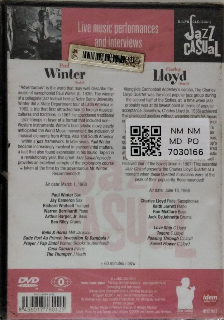 Paul Winter Sextet, Charles Lloyd Quartet - Jazz Casual (Music-DVD)