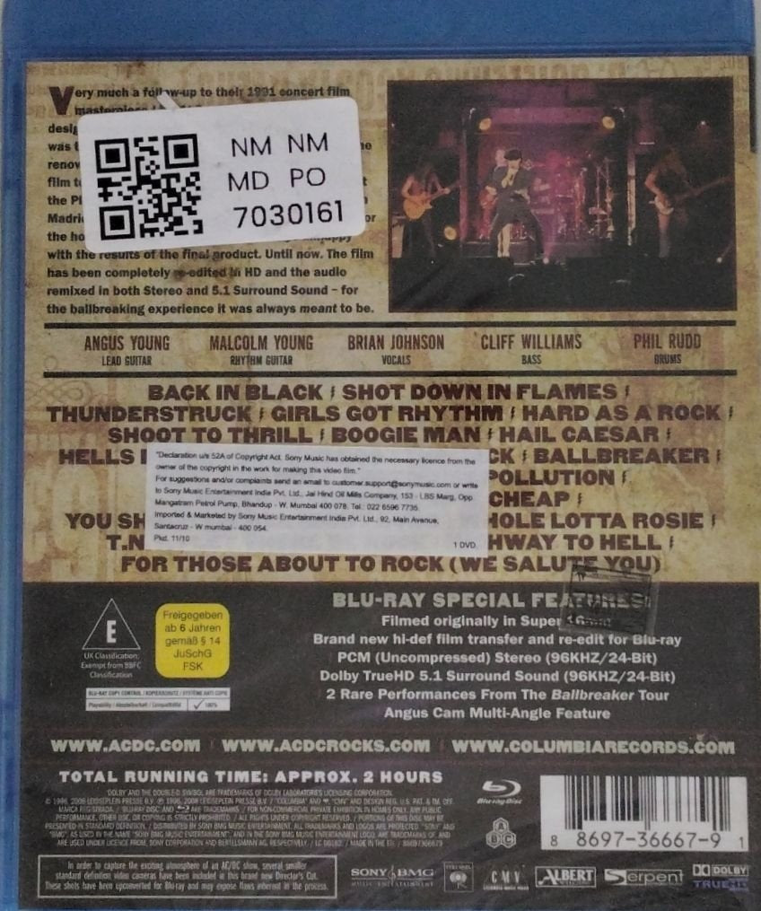 AC/DC - No Bull: The Directors Cut (Music-DVD)