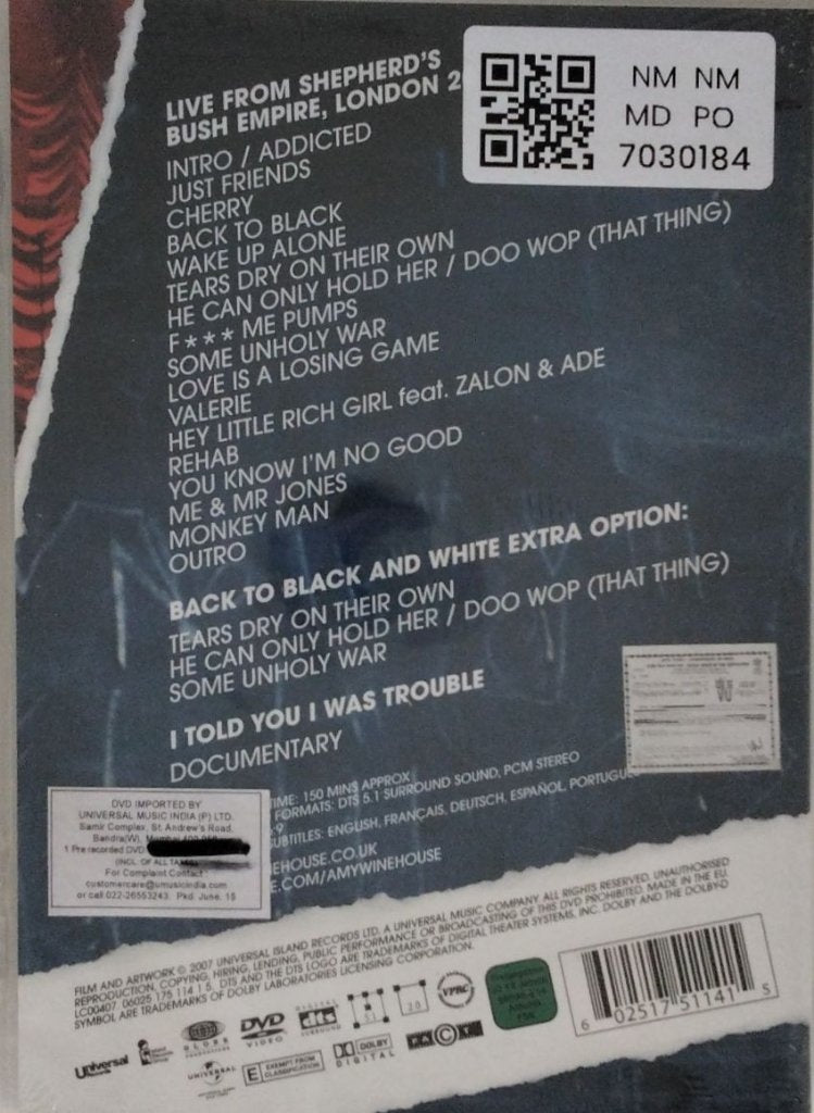 Amy Winehouse - I Told You I Was Trouble: Live in London (Music-DVD)