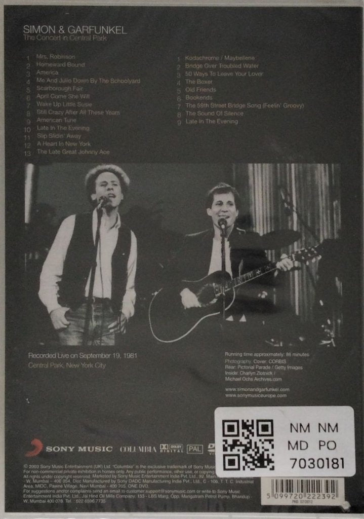 Simon & Garfunkel - The Concert in Central Park (Music-DVD)