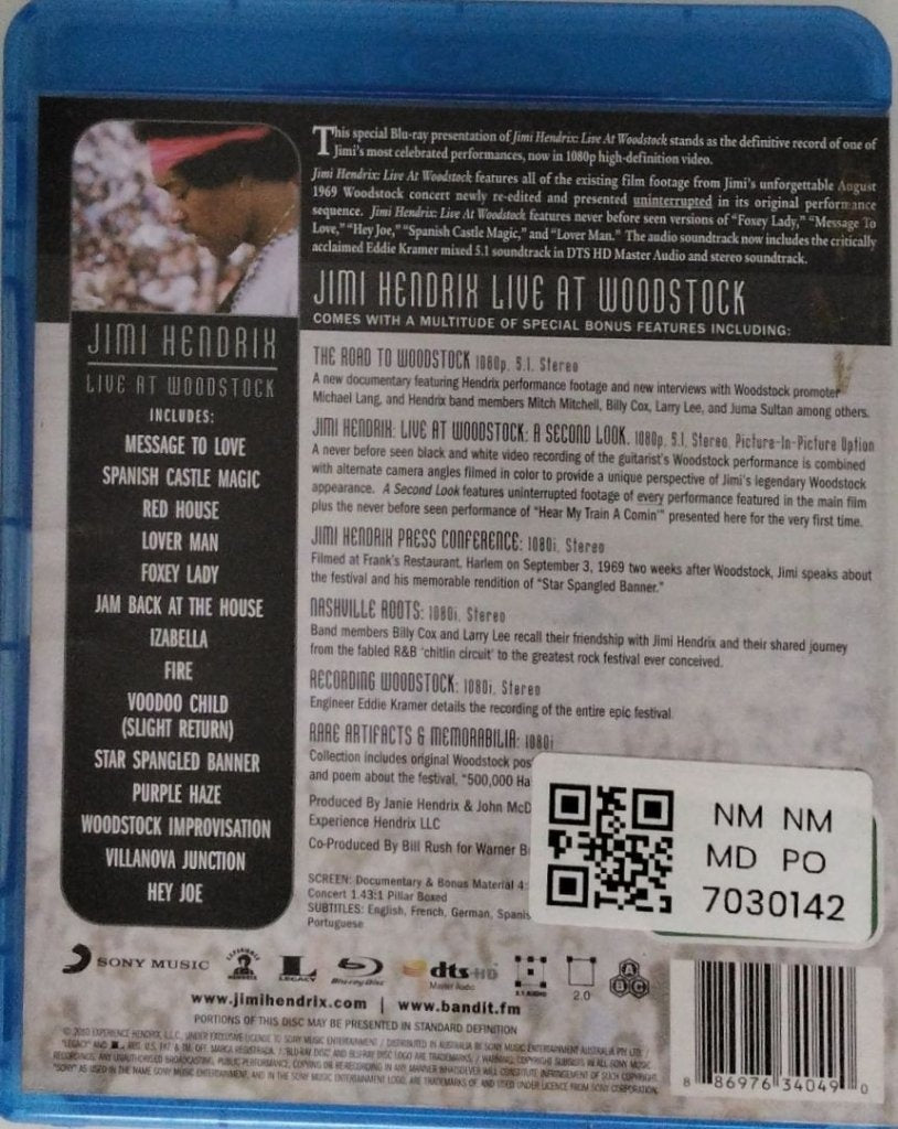 Jimi Hendrix - Live at Woodstock (Blu-ray) (Music-DVD)