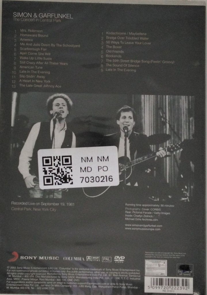 Simon & Garfunkel - The Concert in Central Park (Music-DVD)