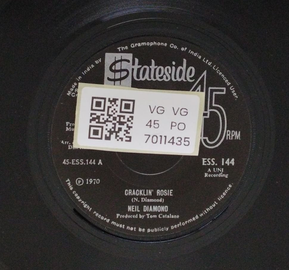Neil Diamond - Cracklin' Rosie / Lordy (45-RPM)