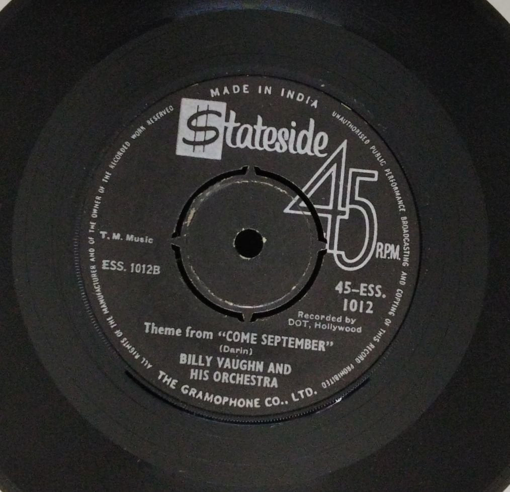 Billy Vaughn and His Orchestra - Theme from 'Come September' / Berlin Melody (45-RPM)
