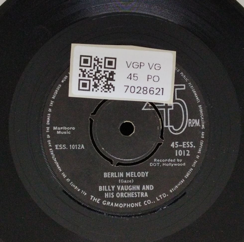 Billy Vaughn and His Orchestra - Theme from 'Come September' / Berlin Melody (45-RPM)