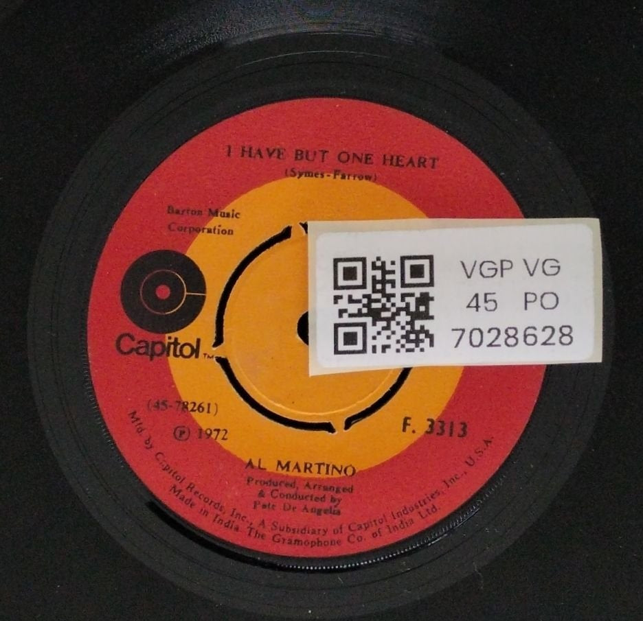 Al Martino - Speak Softly Love (45-RPM)
