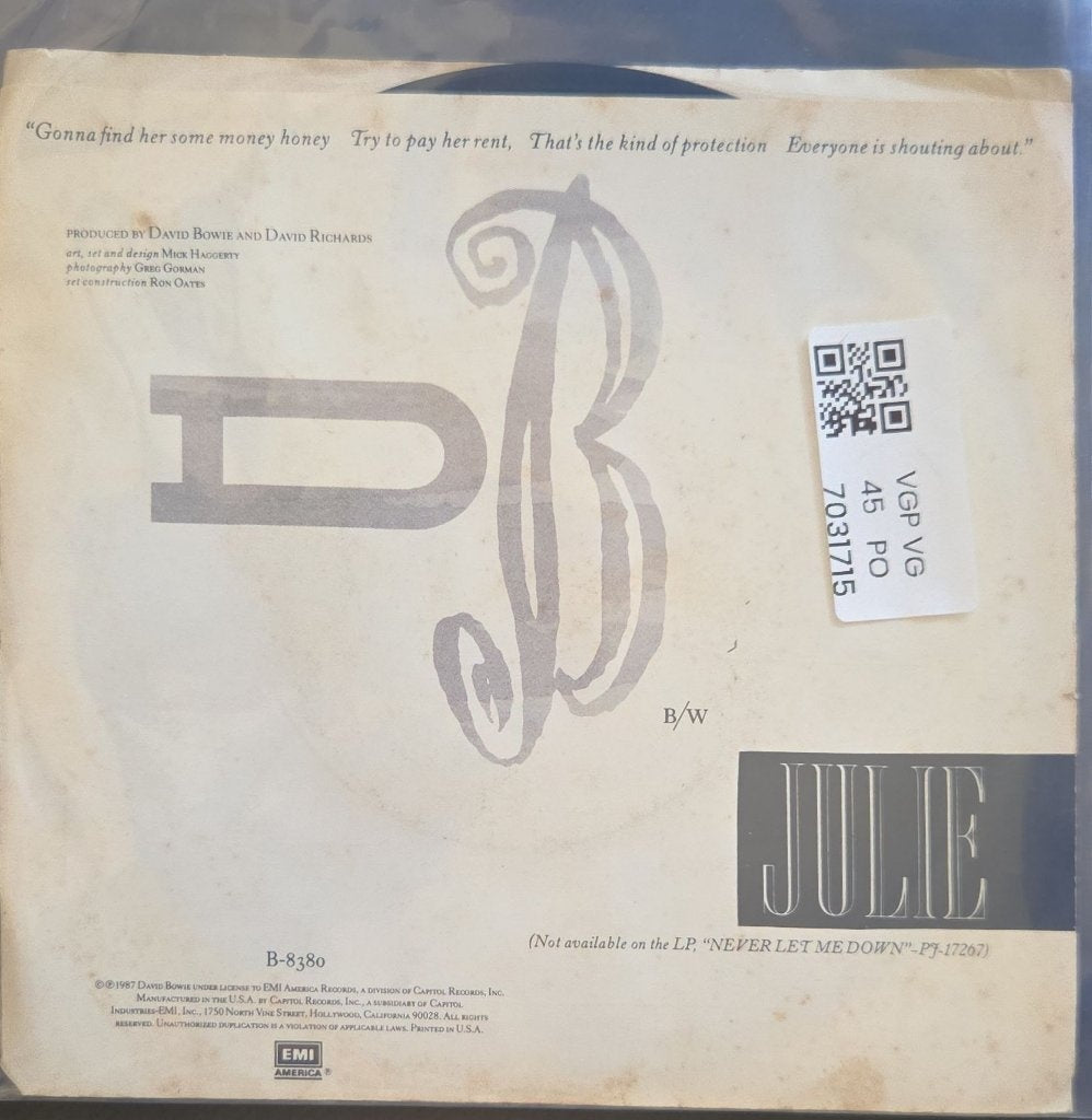 David Bowie - Day-In Day-Out (45-RPM)