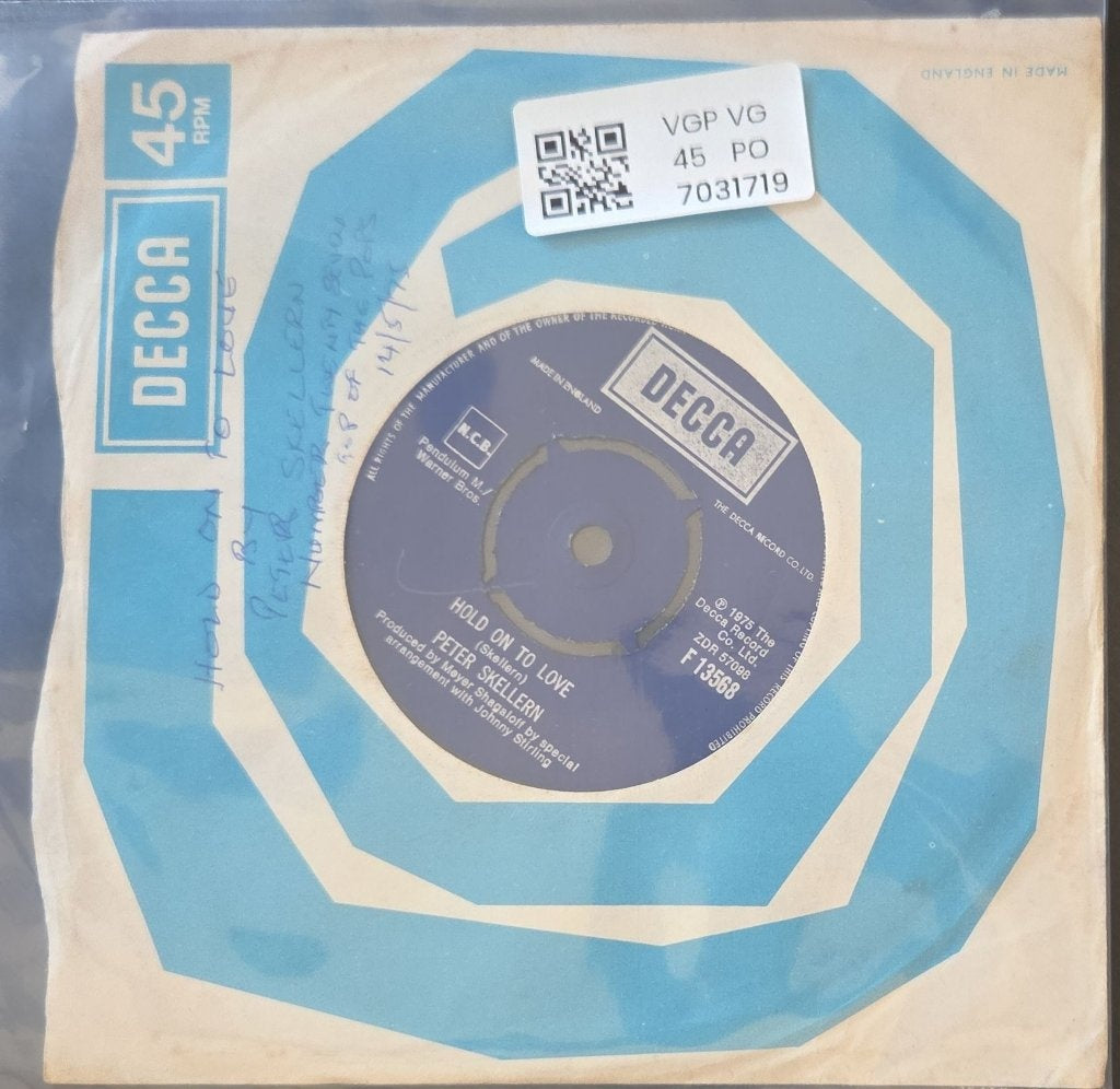 Peter Skellern - Too Much I'm In Love / Hold On To Love (45-RPM)