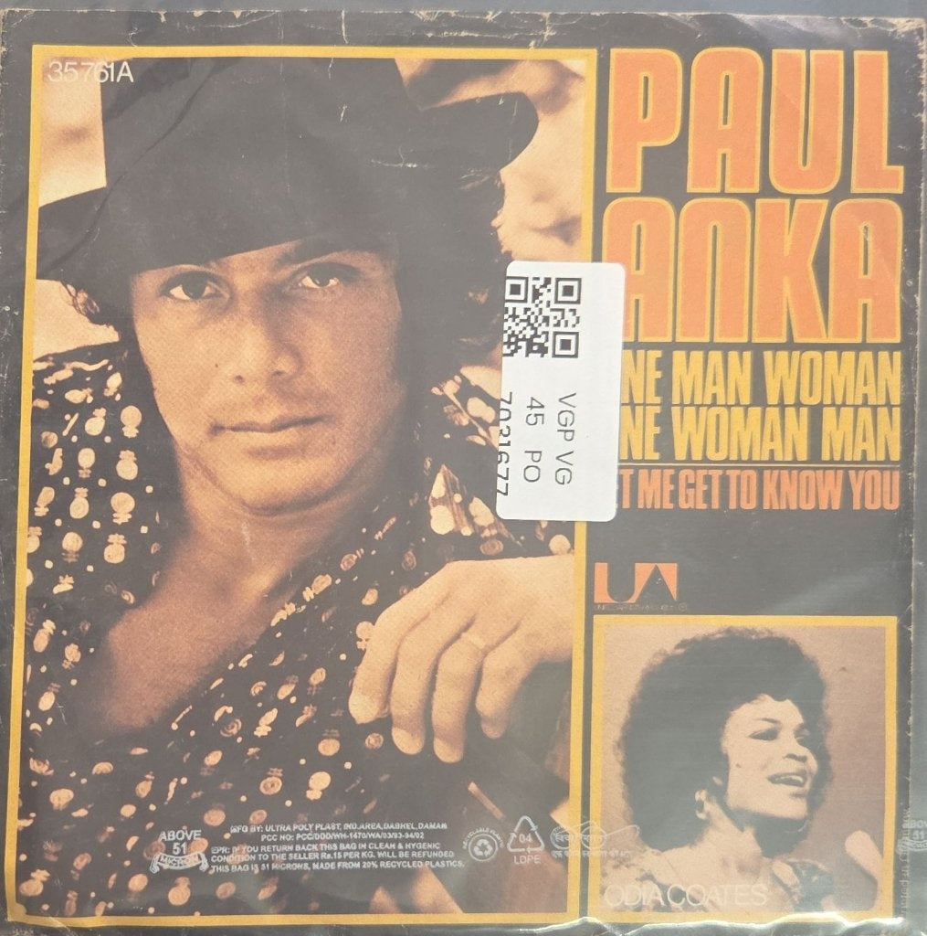 Paul Anka - One Man Woman One Woman Man (45-RPM)