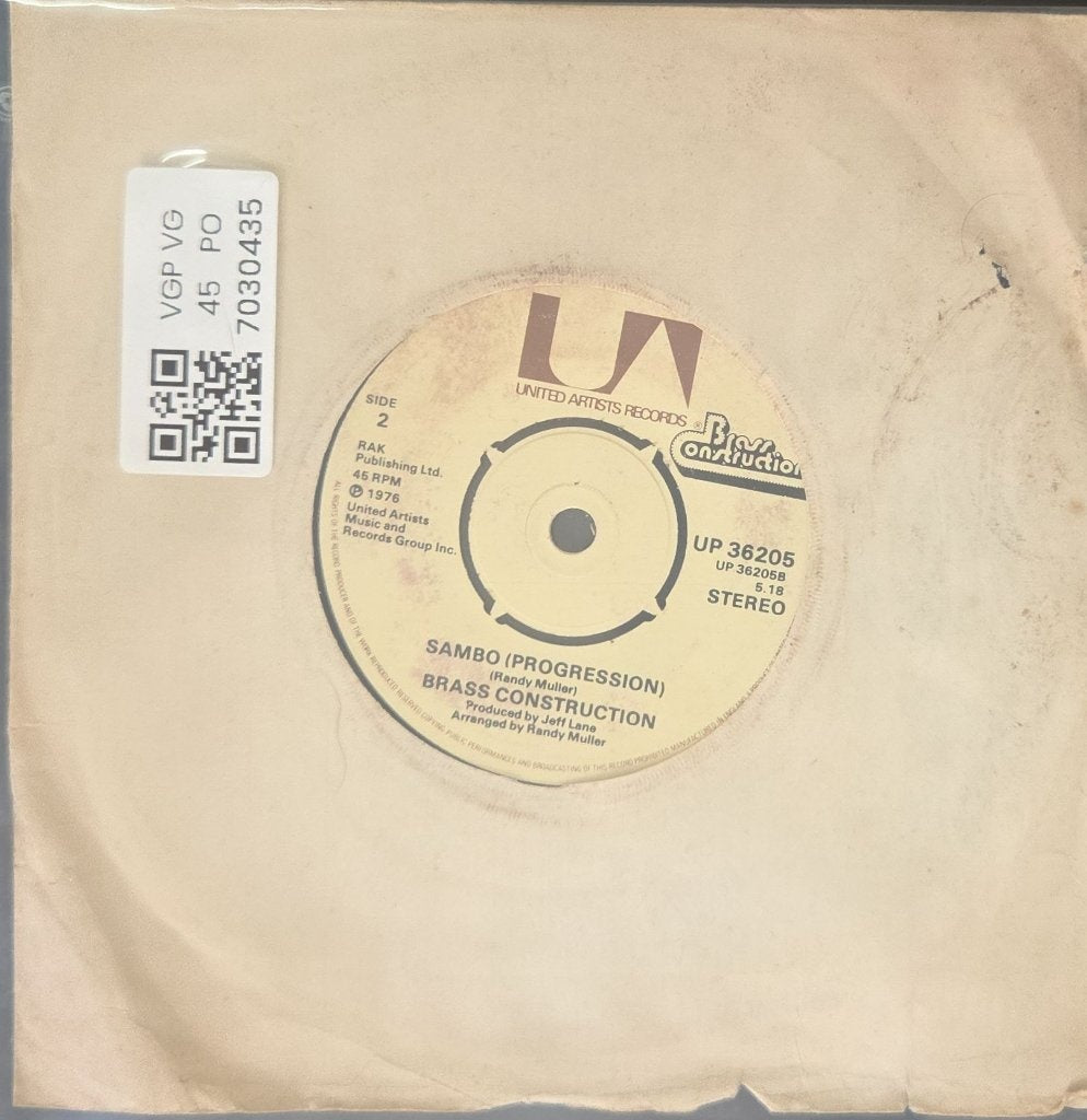 Brass Construction - Ha Cha Cha (Function) (45-RPM)