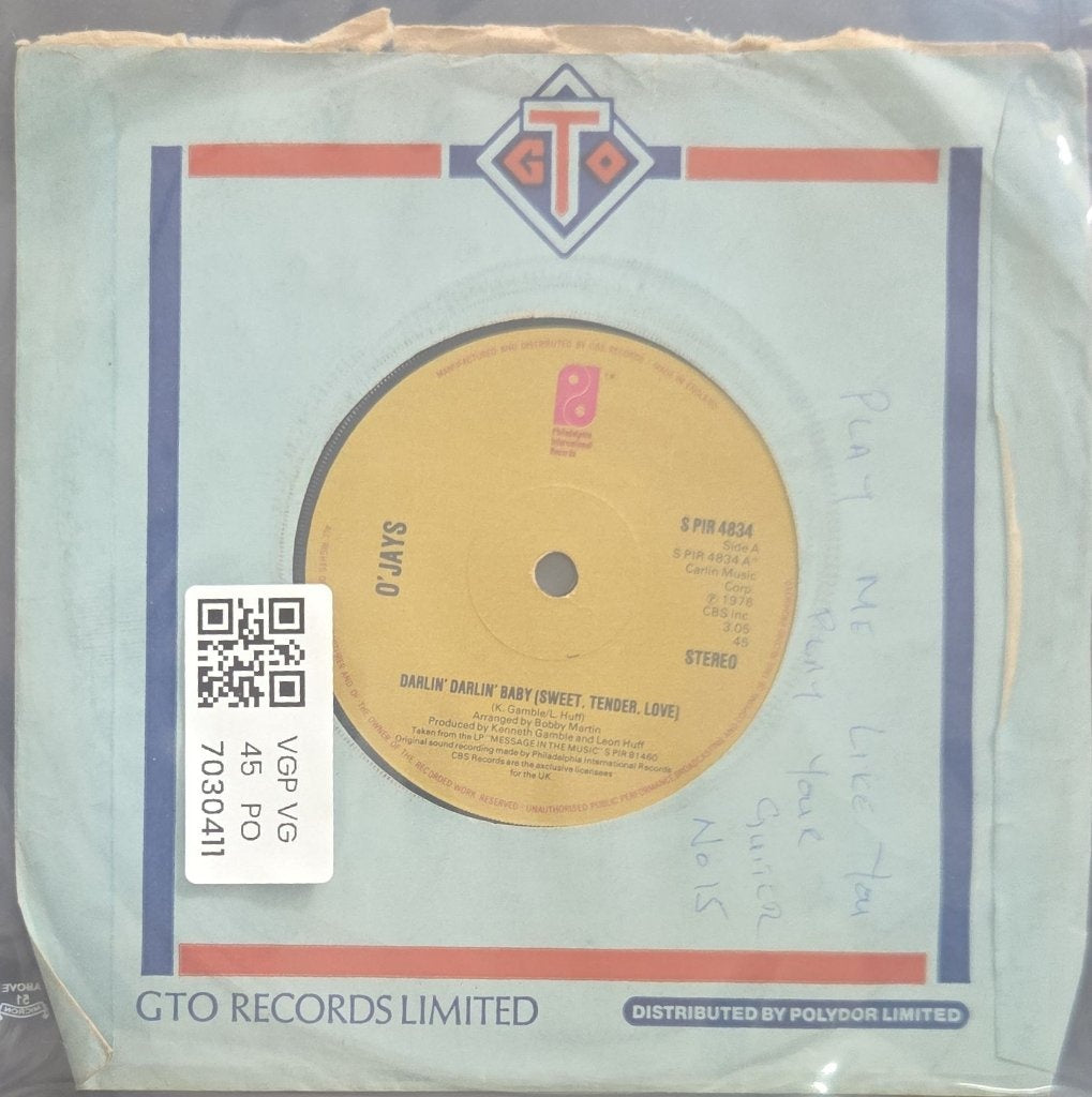 O'Jays - Darlin' Darlin' Baby (Sweet, Tender, Love) (45-RPM)