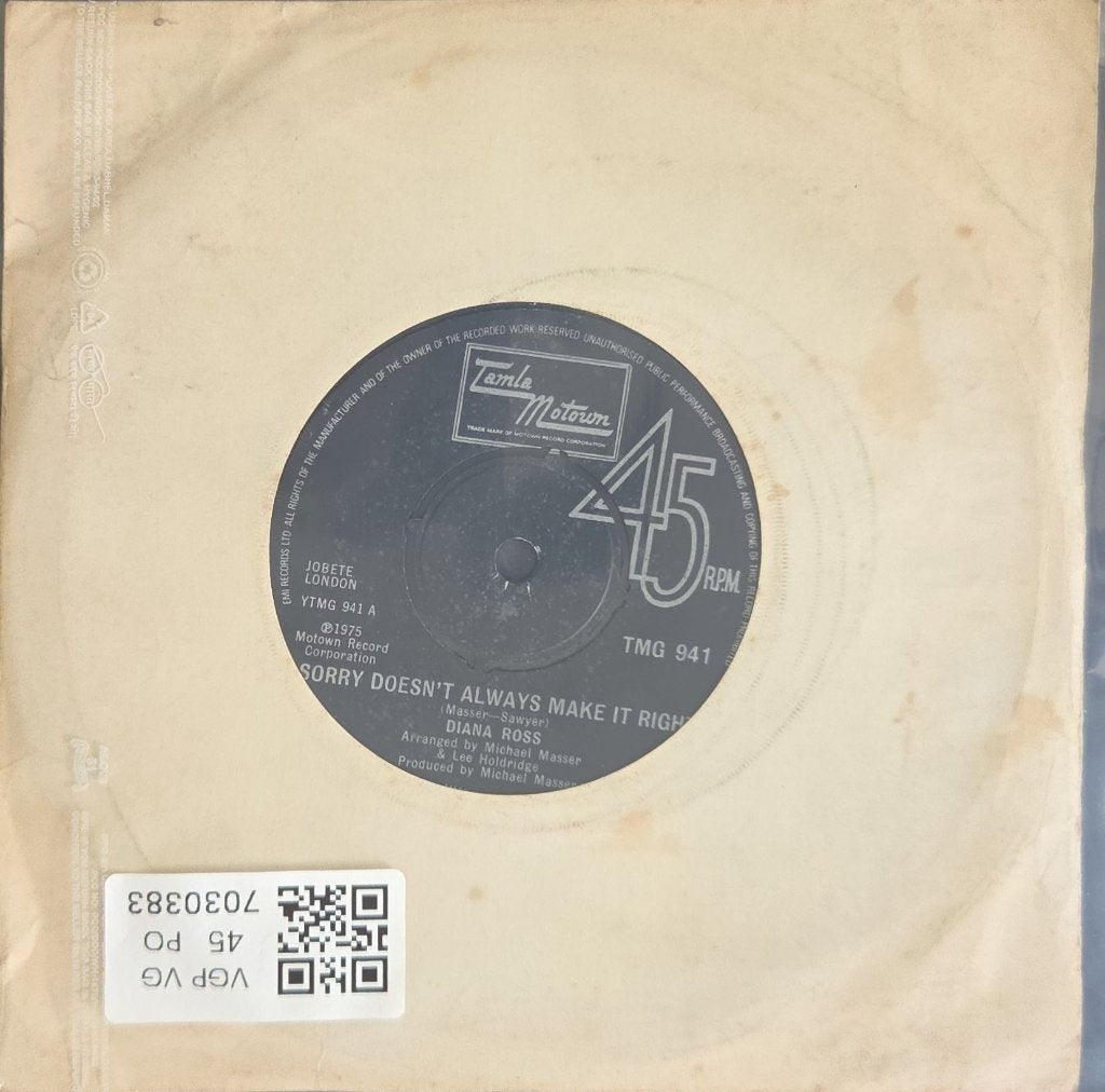 Diana Ross - Together / Sorry Doesn't Always Make It Right (45-RPM)