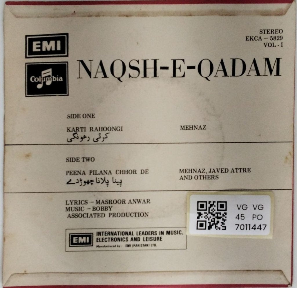 Bobby - Naqsh-E-Qadam (45-RPM)