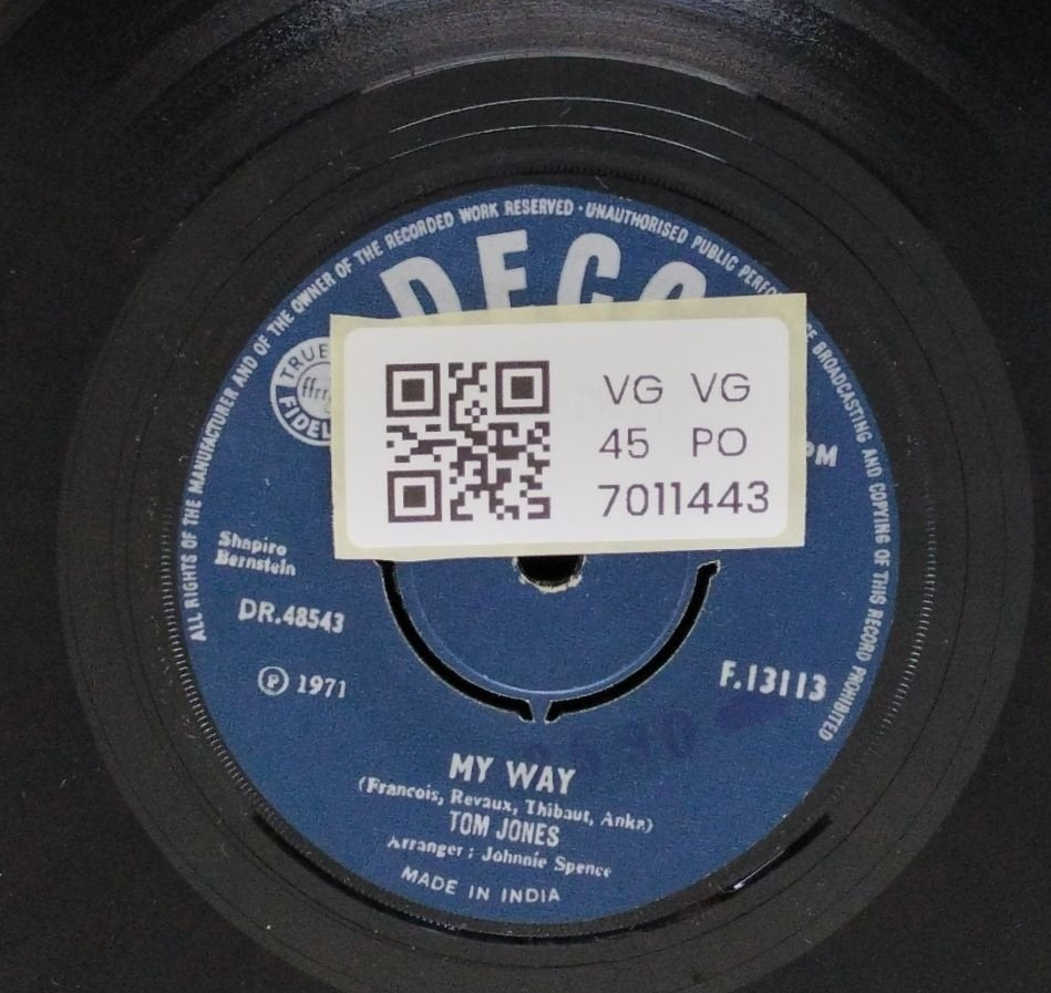 Tom Jones - She's a Lady / My Way (45-RPM)