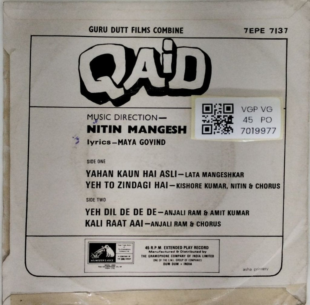 Nitin Mangesh - Qaid (45-RPM)