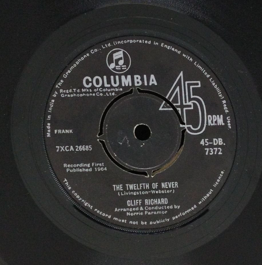 Cliff Richard - The Twelfth of Never (45-RPM)