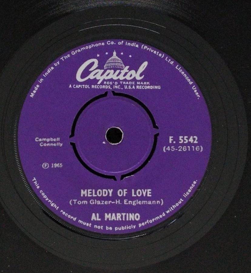 Al Martino - Melody of Love / Spanish Eyes (45-RPM)
