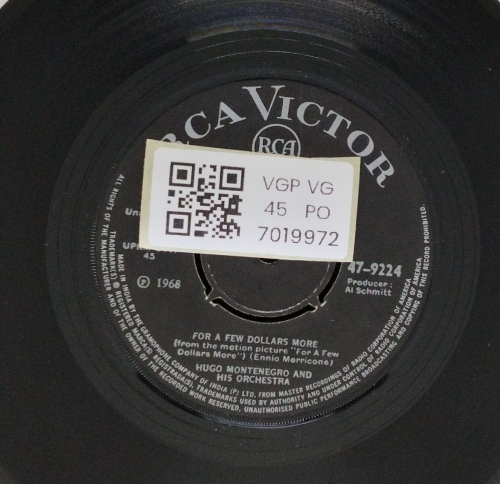 Hugo Montenegro His Orchestra and Chorus - The Gentle Rain (45-RPM)
