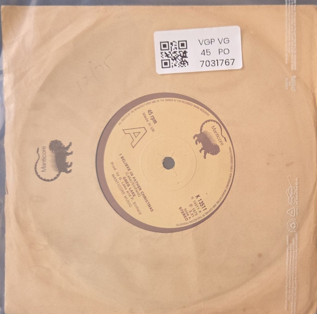 Greg Lake - I Believe in Father Christmas (45-RPM)