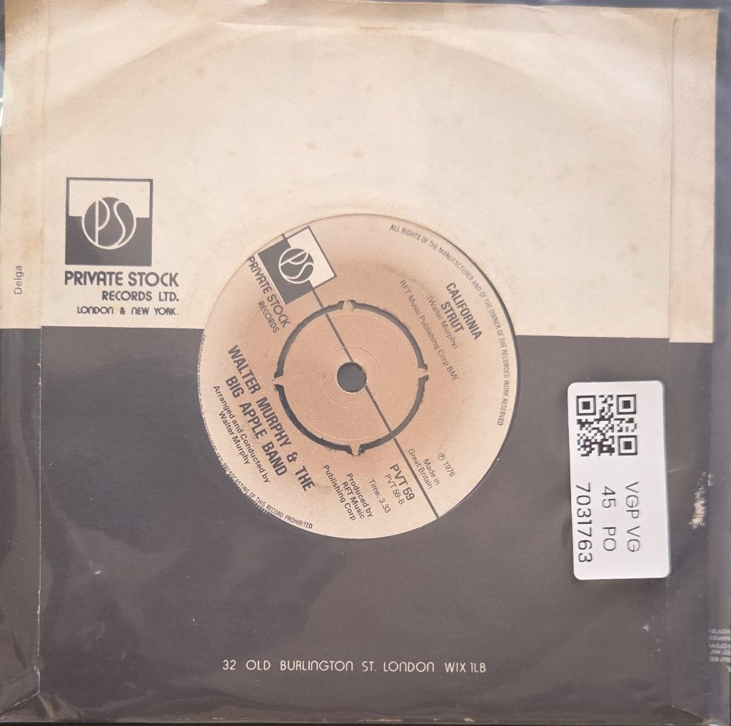 Walter Murphy & The Big Apple Band - A Fifth of Beethoven / California Strut (45-RPM)