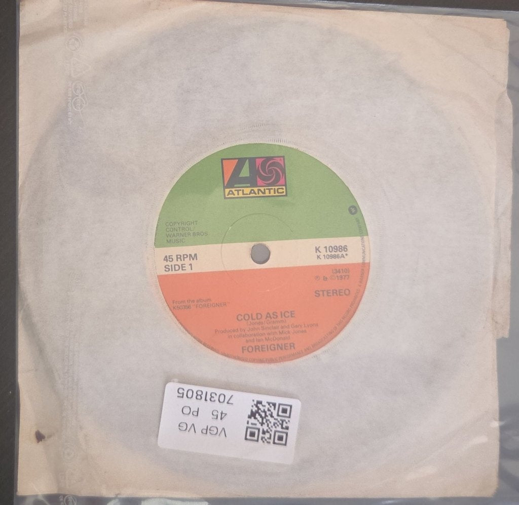Foreigner - Cold As Ice / I Need You (45-RPM)