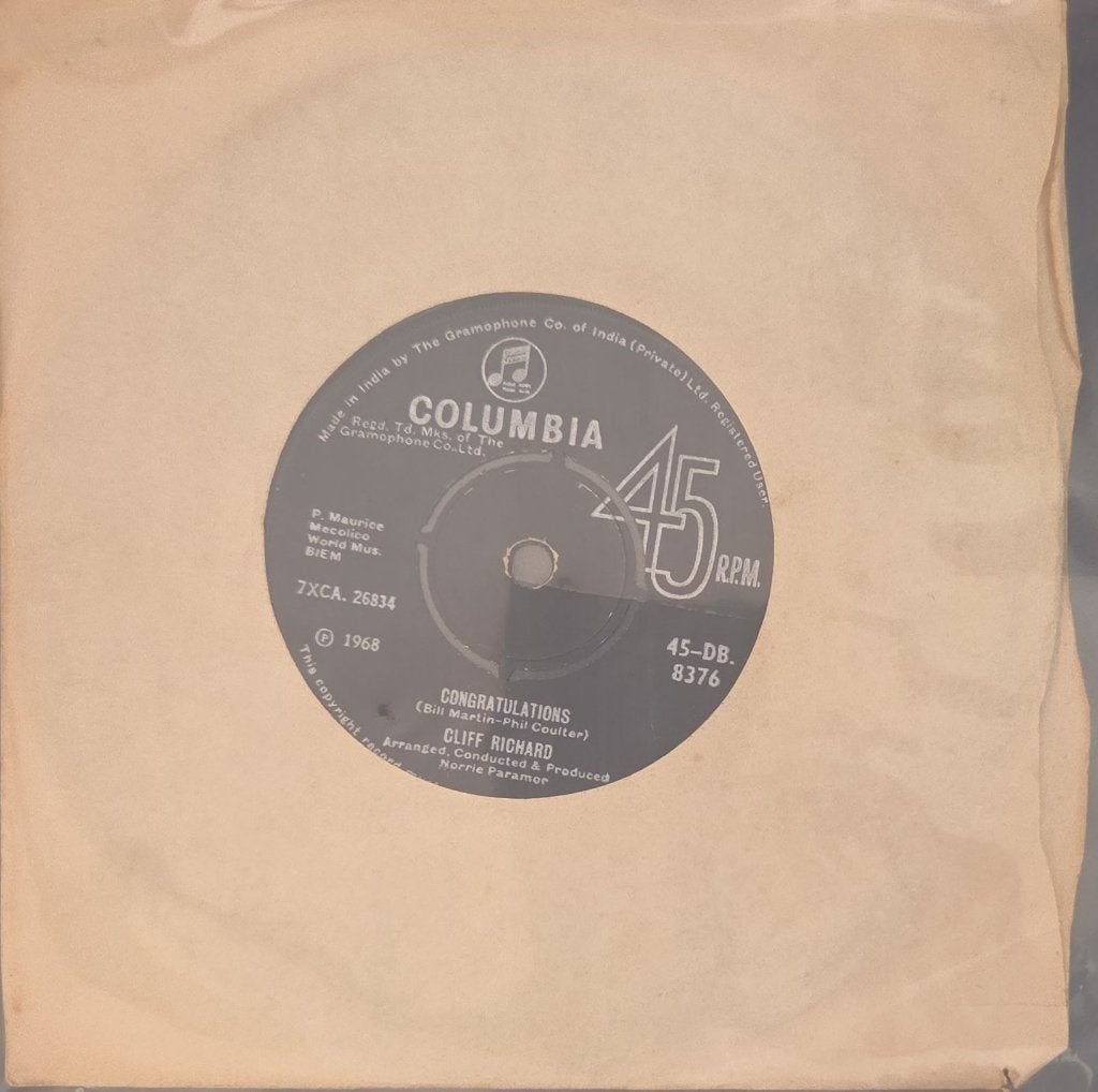 Cliff Richard - Congratulations (45-RPM)