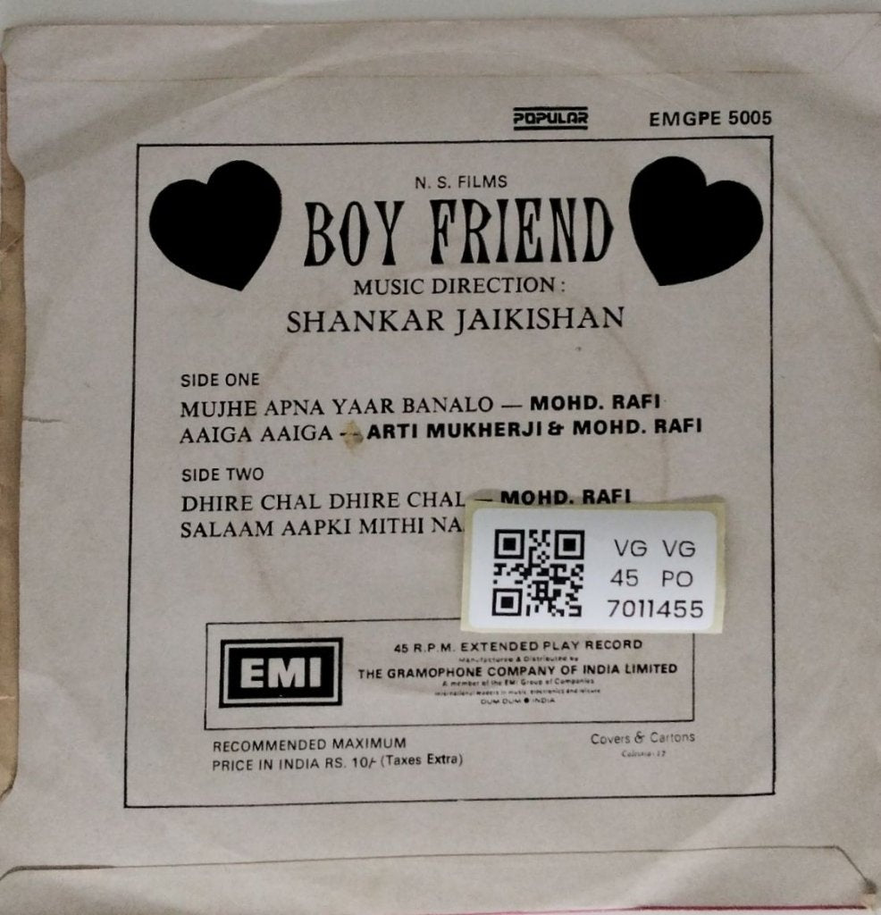 Shankar Jaikishan - Boy Friend (45-RPM)