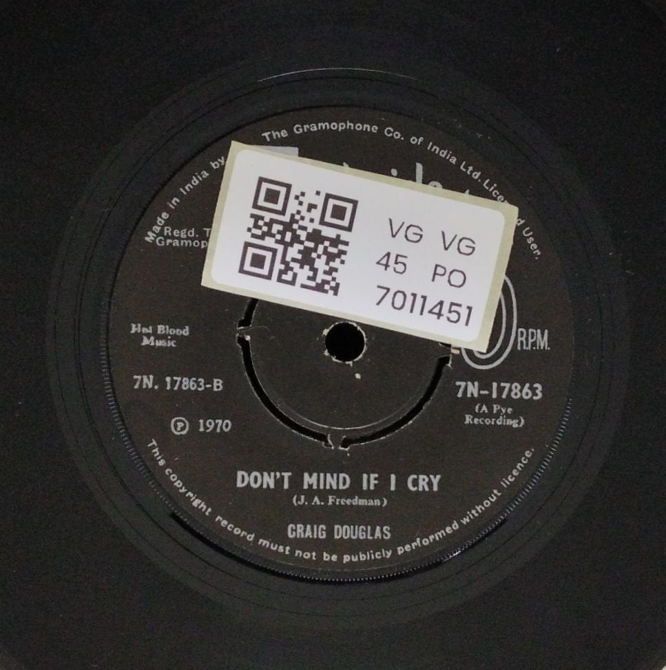 Craig Douglas - Raindrops Keep Falling On My Head (45-RPM)