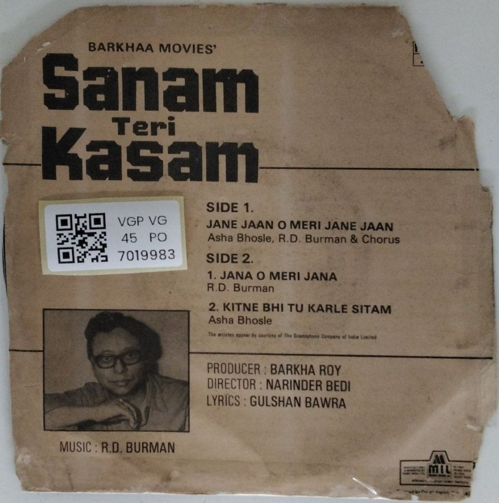 R.D. Burman - Sanam Teri Kasam (45-RPM)