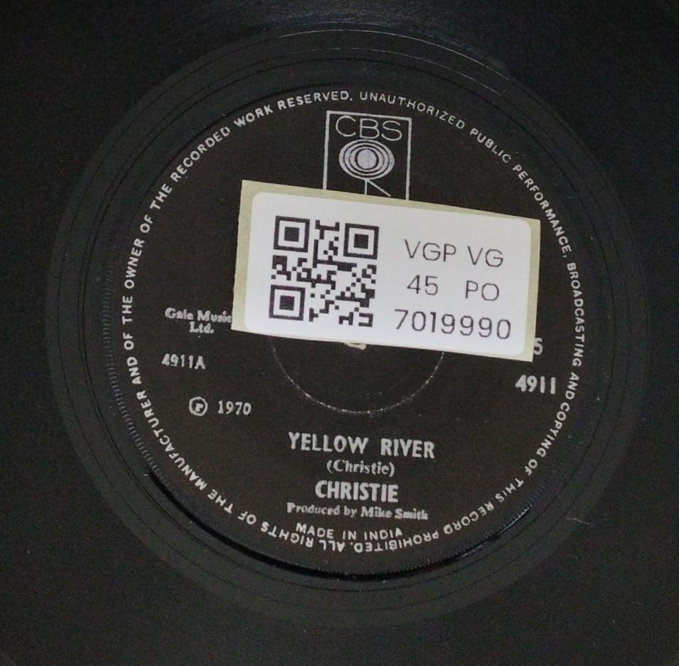 Christie - Yellow River / Down the Mississippi Line (45-RPM)