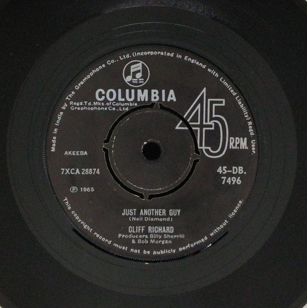 Cliff Richard - Just Another Guy / The Minute You're Gone (45-RPM)