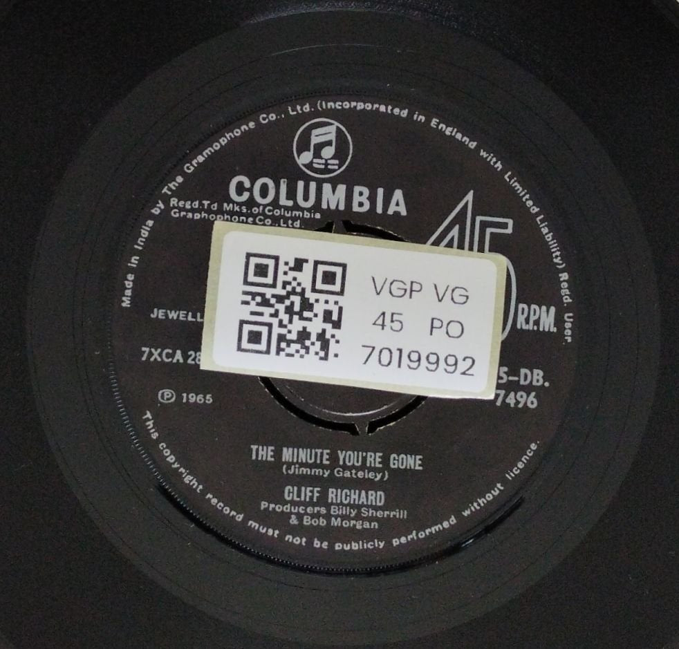 Cliff Richard - Just Another Guy / The Minute You're Gone (45-RPM)