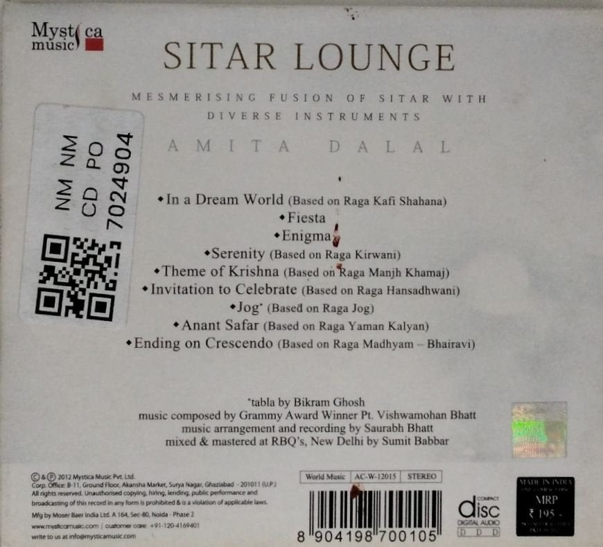 Amita Dalal, Pt. Vishwamohan Bhatt - Sitar Lounge (CD)