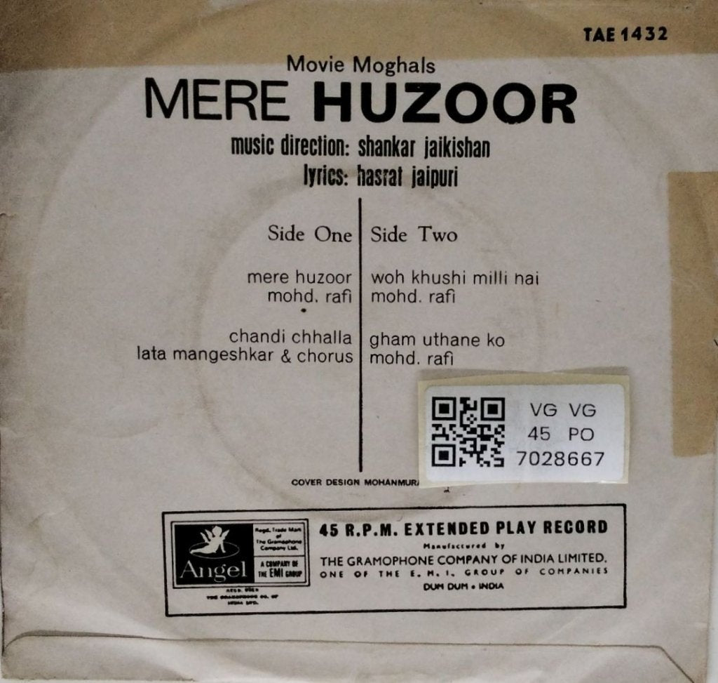 Shankar Jaikishan - Mere Huzoor (45-RPM)