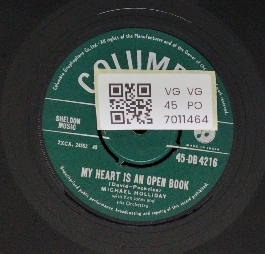Michael Holliday - Careless Hands / My Heart Is an Open Book (45-RPM)