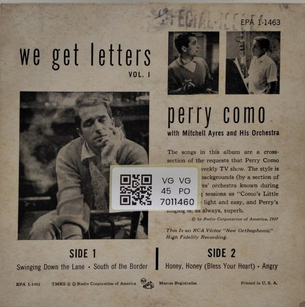 Perry Como - We Get Letters Vol. 1 (45-RPM)