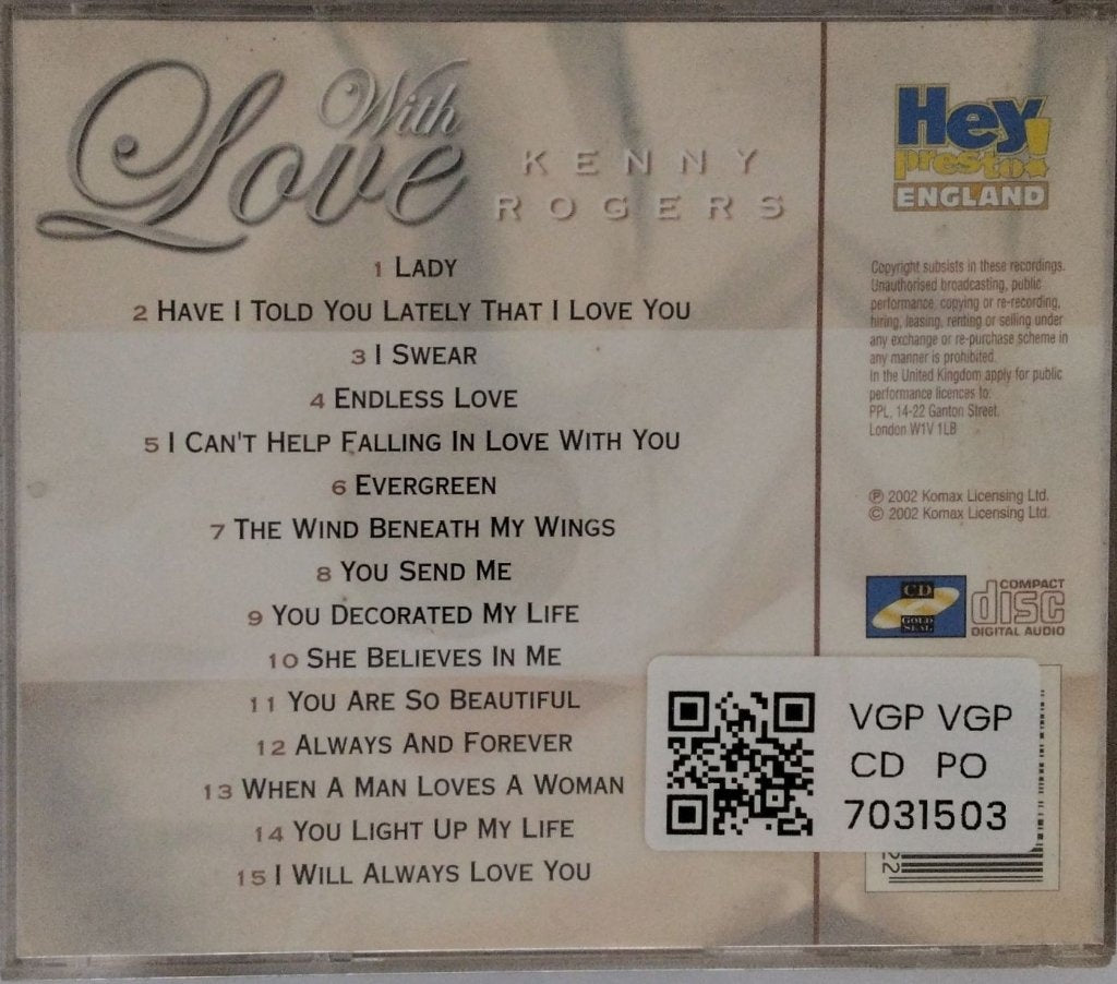 Kenny Rogers - With Love (CD)