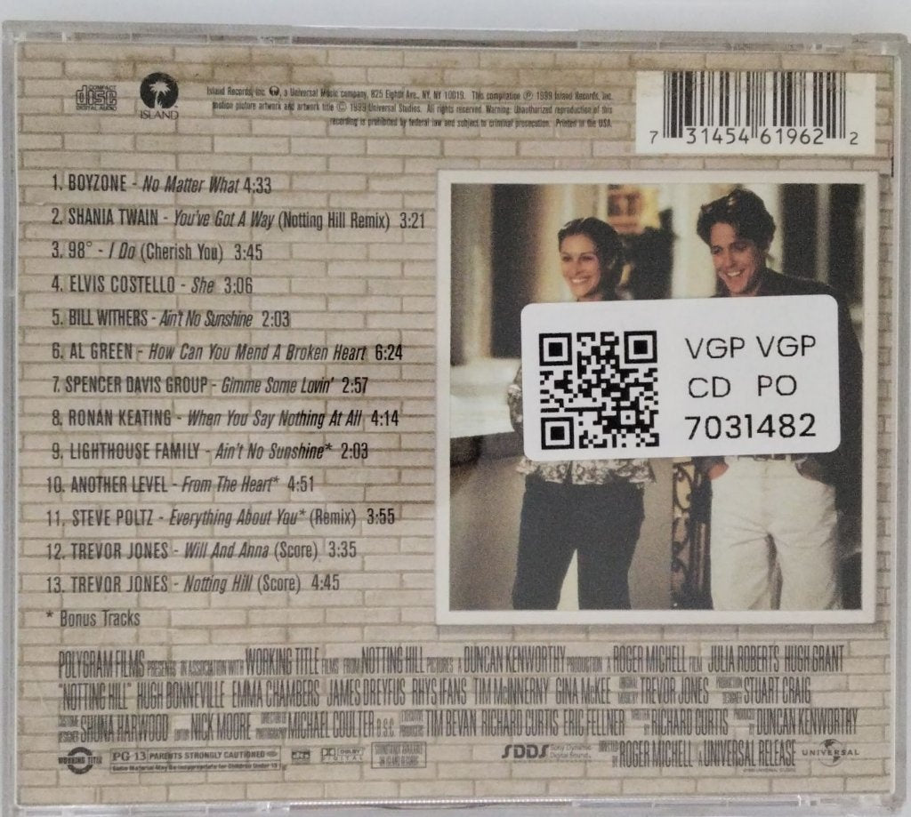 Various - Notting Hill: Music From The Motion Picture (CD)