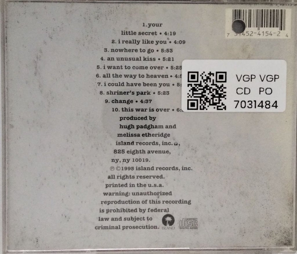 Melissa Etheridge - Your Little Secret (CD)