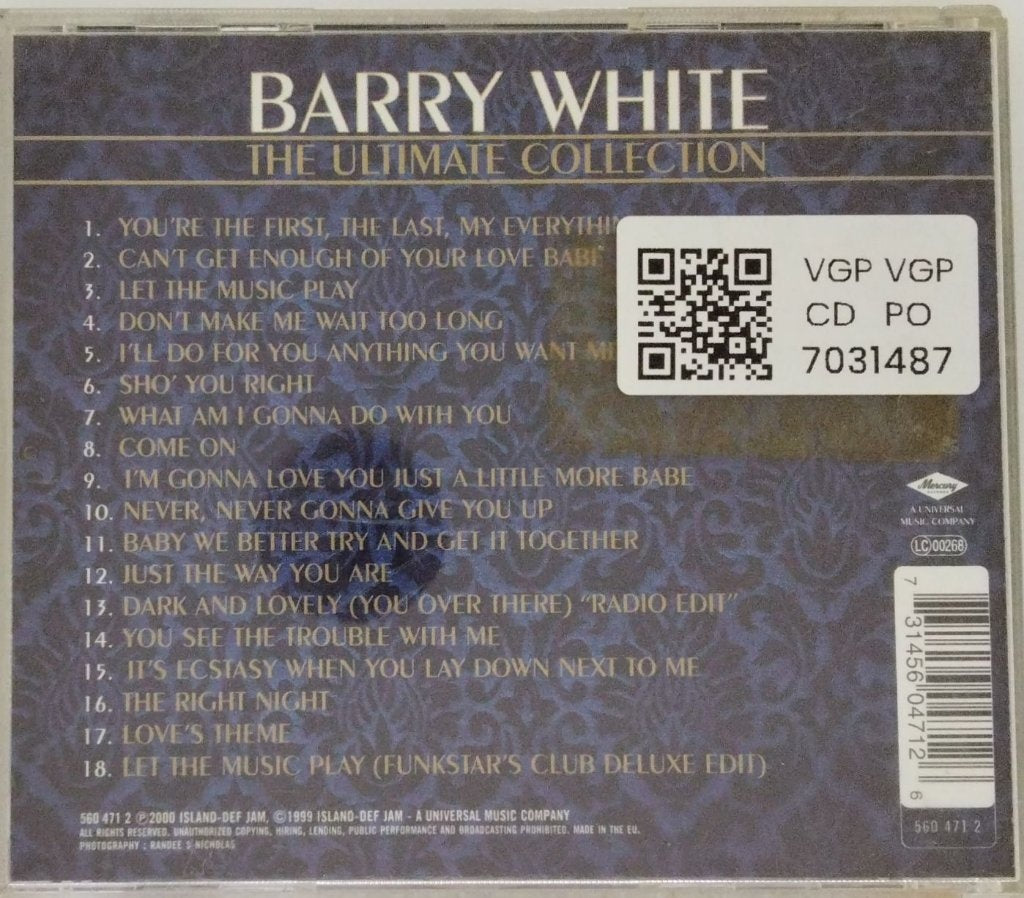 Barry White - The Ultimate Collection (CD)