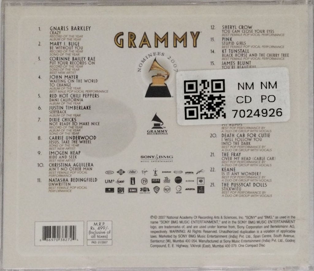 Various - Grammy Nominees 2007 (CD)