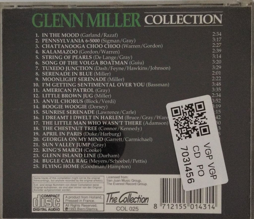 Glenn Miller - Collection 25 Tunes (CD)